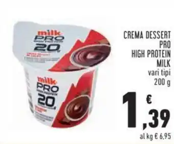 Conad CREMA DESSERT PRO HIGH PROTEIN MILK vari tipi 200 g offerta