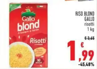 Conad RISO BLOND GALLO risotti 1 kg offerta