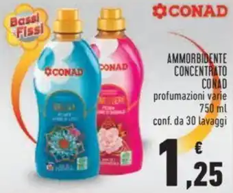 Conad AMMORBIDENTE CONCENTRATO CONAD profumazioni varie 750 ml conf. da 30 lavaggi offerta