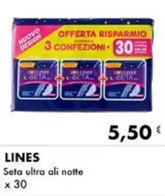 Iper Tosano LINES Seta ultra ali notte x 30 offerta