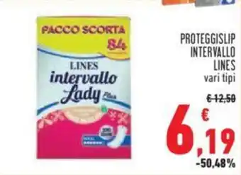 Conad PROTEGGISLIP INTERVALLO LINES vari tipi offerta