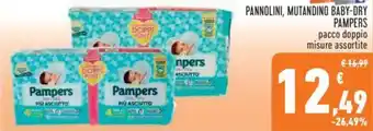 Conad PANNOLINI, MUTANDINO BABY-DRY PAMPERS pacco doppio misure assortite offerta