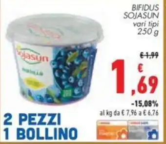 Conad BIFIDUS SOJASUN vari tipi 250 g offerta