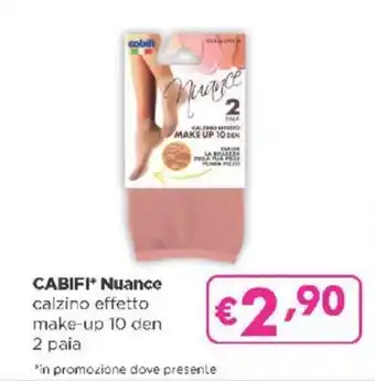 Acqua & Sapone CABIFI Nuance calzino effetto make-up 10 den 2 paia offerta