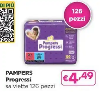 Acqua & Sapone PAMPERS Progressi salviette 126 pezzi offerta