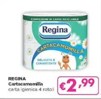 Acqua & Sapone REGINA Cartacamomilla carta igienica 4 rotoli offerta