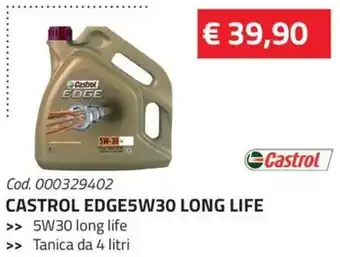 Eurobrico CASTROL EDGE5W30 LONG LIFE 5W30 long life offerta