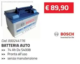 Eurobrico BATTERIA AUTO 74 Ah Dx S4008 offerta