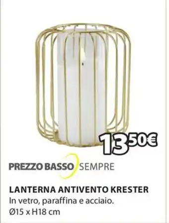 JYSK LANTERNA ANTIVENTO KRESTER offerta