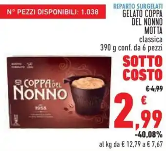 Conad City GELATO COPPA DEL NONNO MOTTA classica 390 g conf. da 6 pezzi offerta