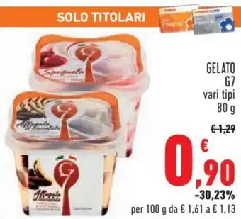 Conad City GELATO G7 vari tipi 80 g offerta