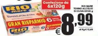 DEM RIO MARE TONNO ALL'OLIO DI OLIVA 6X120 g offerta