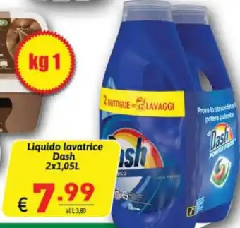 Ipercarni Liquido lavatrice Dash 2x1,05L offerta