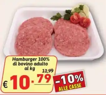 Ipercarni Hamburger 100% di bovino adulto offerta