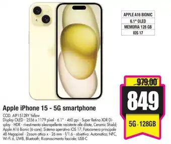 Wellcome Apple iPhone 15 - 5G smartphone offerta