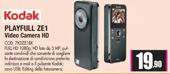 Wellcome Kodak PLAYFULL ZE1 Video Camera HD offerta