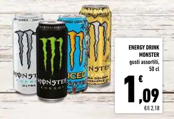 Spazio Conad ENERGY DRINK MONSTER gusti assortiti, 50 cl offerta