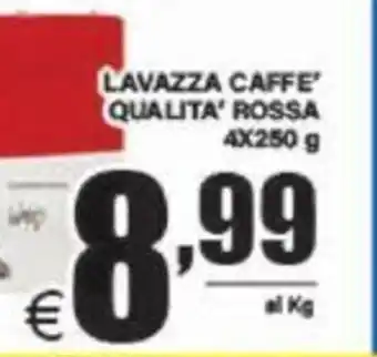 DEM LAVAZZA CAFFE' QUALITA' ROSSA 4X250 g offerta
