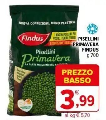 Iperal PISELLINI PRIMAVERA FINDUS g 700 offerta