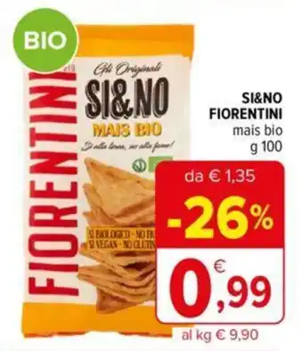 Iperal SI&NO FIORENTINI mais bio g 100 offerta