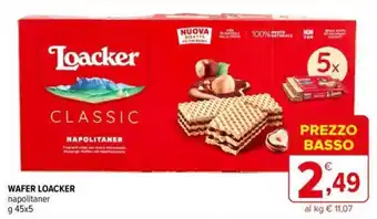 Iperal WAFER LOACKER napolitaner g 45x5 offerta