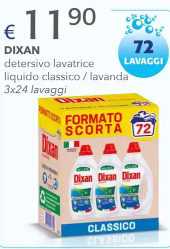 Acqua & Sapone DIXAN detersivo lavatrice liquido classico / lavanda 3x24 lavaggi offerta