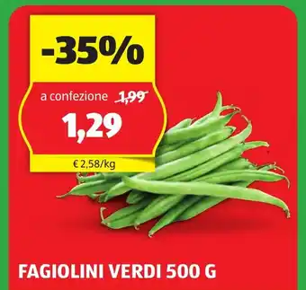 ALDI FAGIOLINI VERDI 500 G offerta