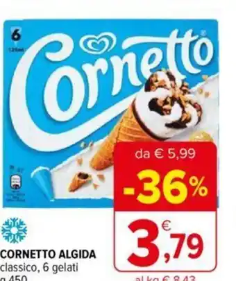 Iperal CORNETTO ALGIDA classico, 6 gelati g 450 offerta