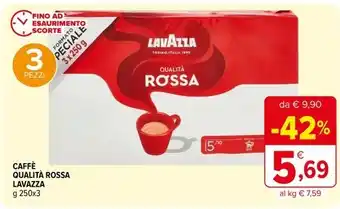 Iperal CAFFÈ QUALITÀ ROSSA LAVAZZA g 250x3 offerta