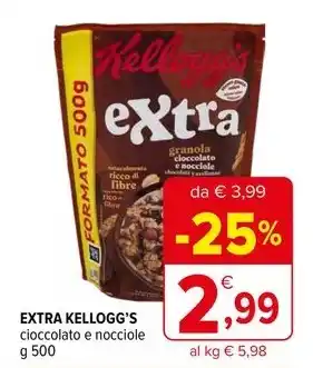 Iperal EXTRA KELLOGG'S cioccolato e nocciole offerta