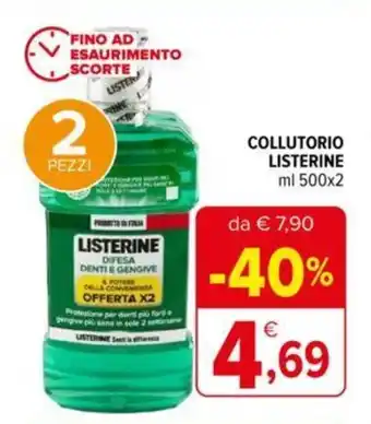 Iperal COLLUTORIO LISTERINE ml 500x2 offerta