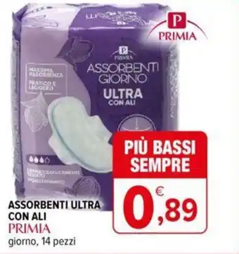 Iperal ASSORBENTI ULTRA CON ALI PRIMIA giorno, 14 pezzi offerta