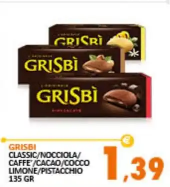 Rosa Cash GRISBI CLASSIC/NOCCIOLA/ CAFFE/CACAO/COCCO LIMONE/PISTACCHIO 135 GR offerta