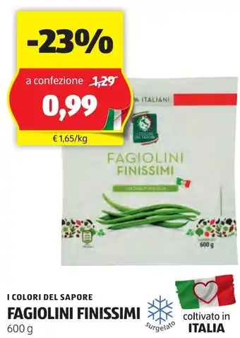 ALDI I COLORI DEL SAPORE FAGIOLINI FINISSIMI 600 g offerta