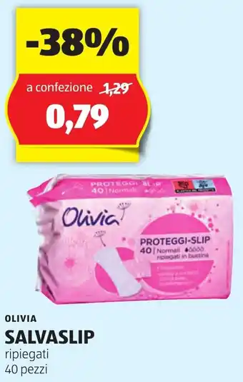 ALDI OLIVIA SALVASLIP ripiegati 40 pezzi offerta