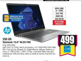 Wellcome hp 250 G9 Notebook 15.6" WLED FHD offerta