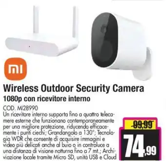 Wellcome Wireless Outdoor Security Camera 1080p con ricevitore interno offerta