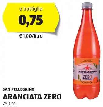 ALDI SAN PELLEGRINO ARANCIATA ZERO 750 ml offerta