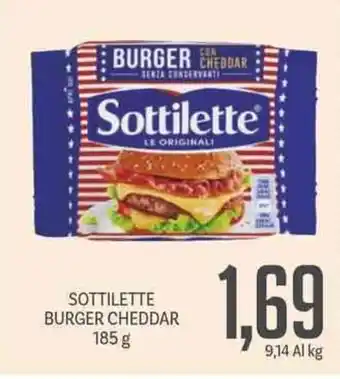 Supermercati Piccolo SOTTILETTE BURGER CHEDDAR 185 g offerta