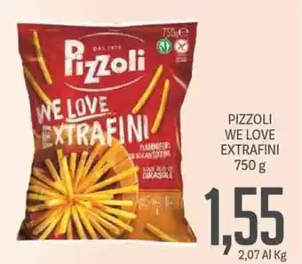 Supermercati Piccolo PIZZOLI WE LOVE EXTRAFINI 750 g offerta