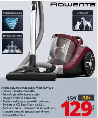 Comet Rowenta Aspirapolvere senza sacco Mod. RO4873 offerta