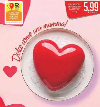 Supermercati Piccolo TORTA CUORE PESO MINIMO GARANTITO 500 g offerta