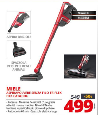 Comet Miele Aspirapolvere senza Filo Triflex HX1 Cat & Dog offerta