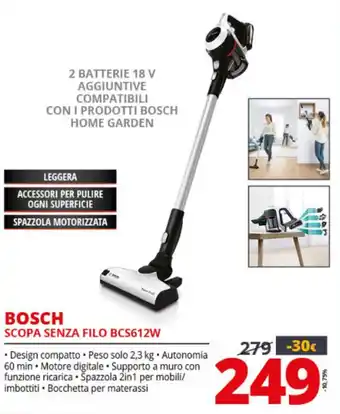 Comet Bosch Scopa senza Filo BCS612W offerta