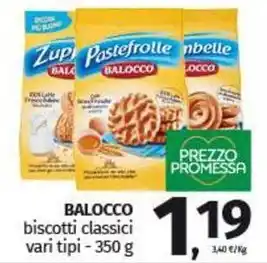 Pam BALOCCO biscotti classici vari tipi - 350 g offerta