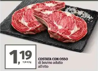 Pam COSTATA CON OSso di bovino adulto all'etto offerta