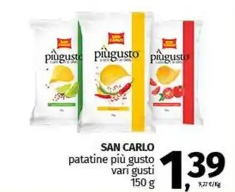 Pam SAN CARLO patatine più gusto vari gusti offerta