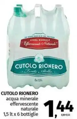 CUTOLO RIONERO acqua minerale effervescente naturale