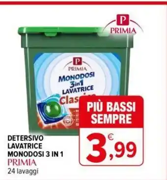 Iperal DETERSIVO LAVATRICE MONODOSI 3 IN 1 PRIMIA 24 lavaggi offerta