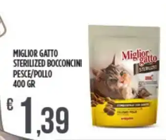 Euroesse MIGLIOR GATTO STERILIZED BOCCONCINI PESCE/POLLO 400 GR offerta